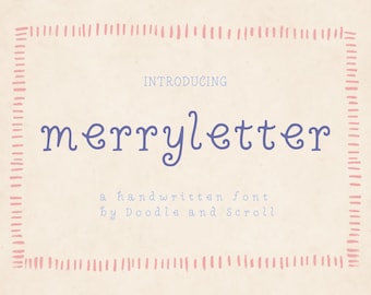 Merryletterフォント：明るくて可愛い手書きフォント