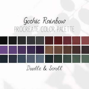 Gothic Rainbow Procreate Color Palette