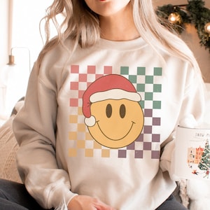 Santa Smiley Face Sweatshirt 
