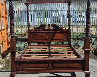 Antique four poster bed