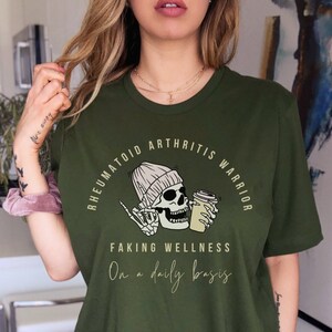 Rheumatoid Arthritis humour T Shirt Funny Olive Rheumatoid arthritis dark Humor T-Shirt RA warrior Tee Arthritis awareness RA Warrior TShirt
