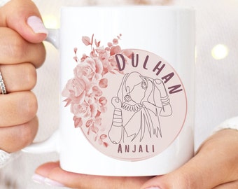 Indian bride wedding gift mug, Dulhan gift mug, Indian bride gift, punjabi, pakistani, gujurati, bengali bride. Sangeet, mehndi gift mug