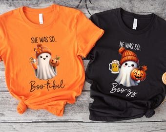 Halloween Couples Shirts Cute Couple Shirts Matching Halloween His and Hers Boo T Shirts Couples Halloween TShirts Couples Halloween Shirts