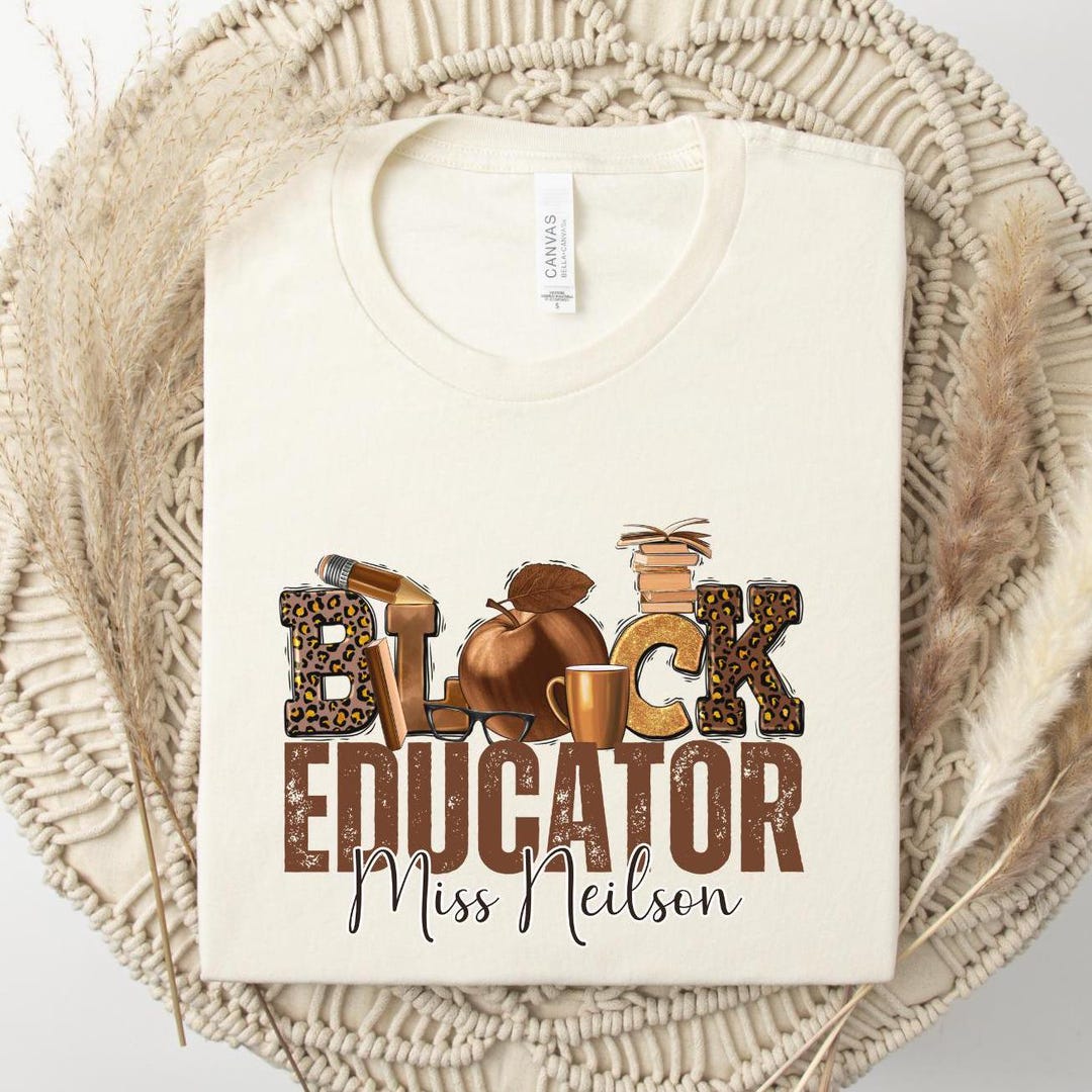 Personalized Black Educator Shirt: Melanated Teacher Tee - Etsy
