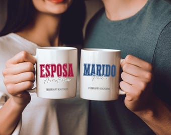 Taza Personalizada Con Cuatro Fotos Y Texto – Regalo Original En Cerámica Para Él, Ella O Pareja – Hecha En España