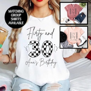 30. Geburtstag Shirts Frauen Geburtstag Squad Personalisierte Shirts 30 Party T-Shirts Lustige 30 Squad Shirts 30. Geburtstag Crew 40. Passende T-Shirts