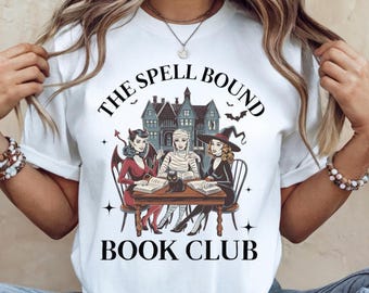 Halloween Book Club Shirt Spellbound Book Club Reader Halloween T Shirt Book Lover Shirt Bookish Halloween Shirt Witchy Reader Halloween Tee
