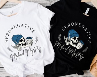Seronegative Medical Mystery T-Shirt: Funny Skeleton Graphic Tee