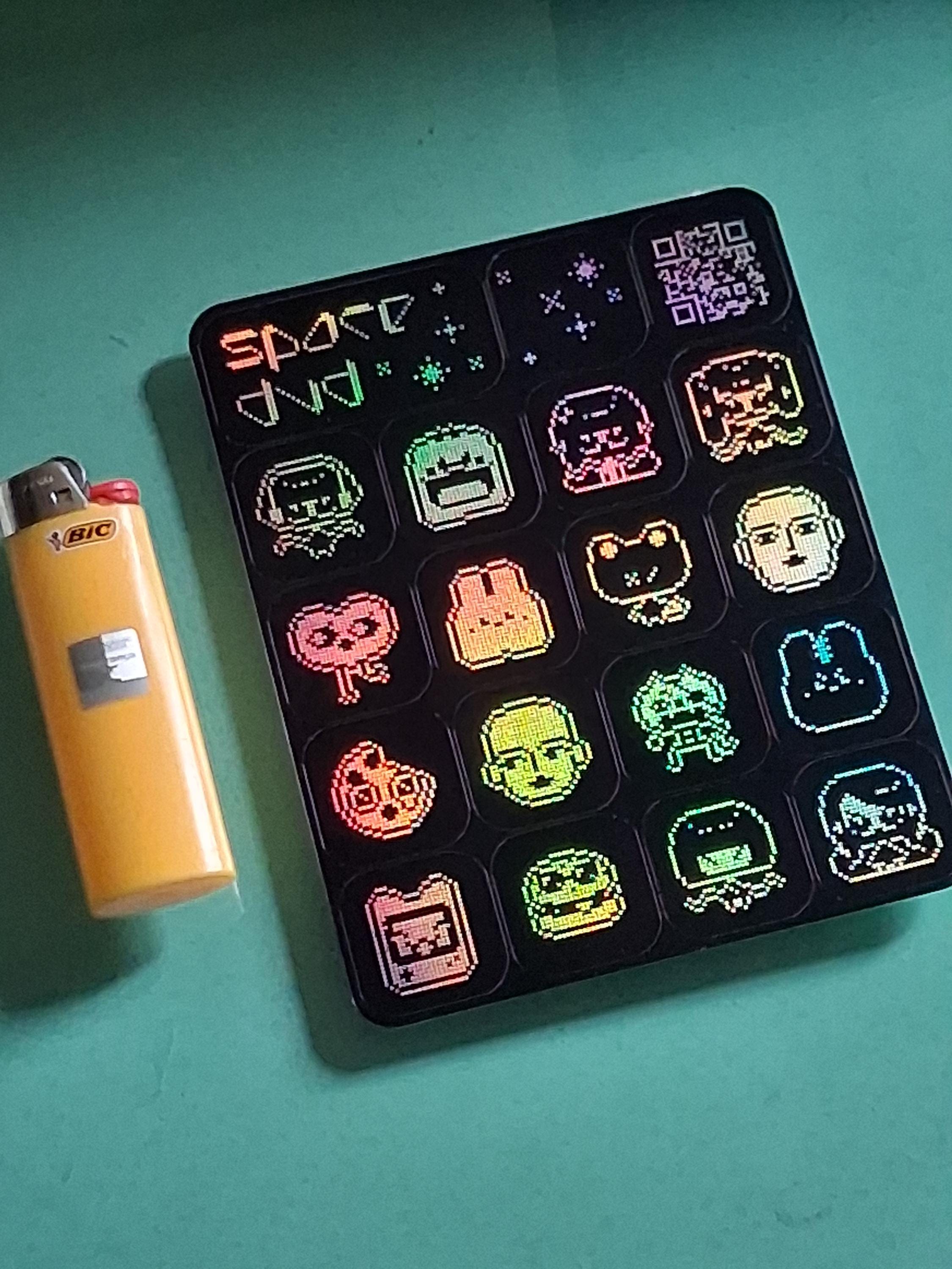 Retro Pixel Art Holographic Sticker Sheet – Gamer Cat, Alien & Kawaii ...