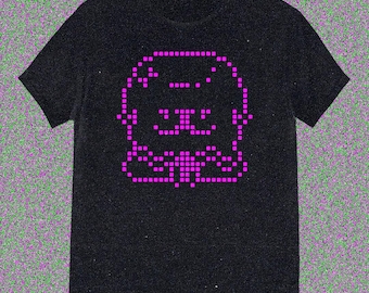 ピクセルアートマスコットTシャツ – サイバーパンク風カワイイストリートウェアTシャツ
