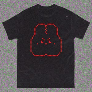 8-bit Bunny Pixel Art T-Shirt – Retro Gamer Cyberpunk Kawaii Tee image 1