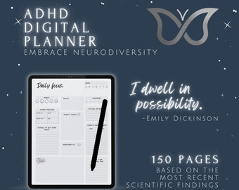 ADHD Digital Planner: Self-Care & Mental Health (For Goodnotes, iPad) (Digital Download)