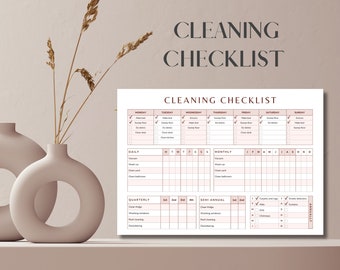 Cleaning Checklist EDITABLE Minimalist Cleaning Schedule for a Tidy Home Aesthetic Cleaning List ADHD Cleaning Planner Printable