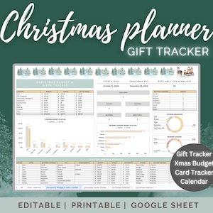 Complete kerstplanner kerstcadeautracker: vakantiebudget, cadeaulijst, kaart en reisplan in Google Spreadsheets