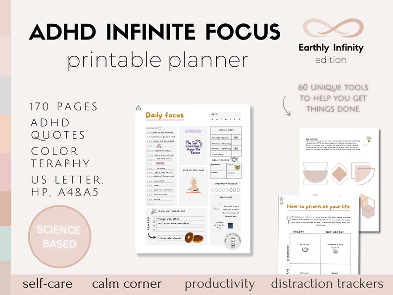 ADHD Planner wetenschappelijk gebaseerd, PRINTBAAR ADHD Journal voor