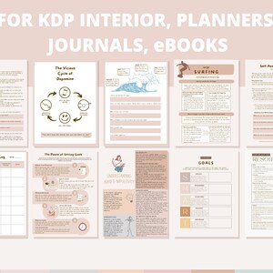May include: A set of printable worksheets for self-improvement and productivity. The worksheets include topics such as identifying triggers, the vicious cycle of dopamine, the power of setting goals, understanding impulsivity, surfing, self-assessment tools, a weekly screen time log, and a resource list.