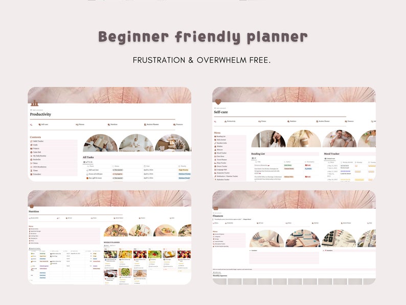 ADHD Notion Template: Cherry Blossom Life Planner (Digital Download) image 5