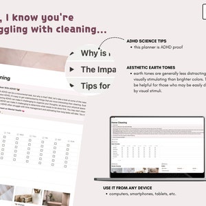 ADHD Notion Template: Cherry Blossom Life Planner (Digital Download) image 6