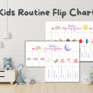 Flip-Chart für Kinder mit ADHS, Autismus, Belohnungstabelle, Schlafenszeit und Morgenrunde, Aufgabenübersicht