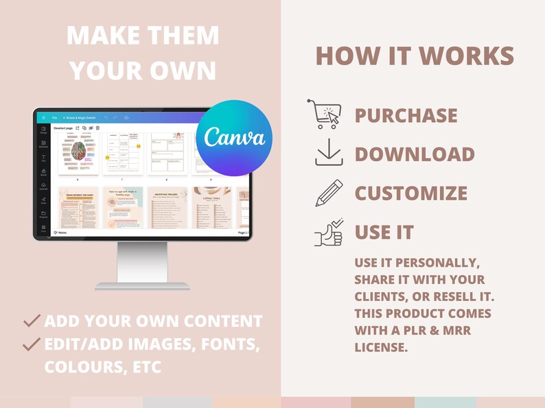 1000+ ADHD & Mental Health Canva Templates: PLR Master Resell Rights image 12