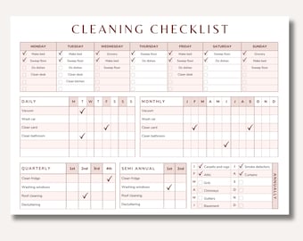 ADHD Cleaning Checklist: Editable Minimalist Cleaning Schedule (Printable PDF)