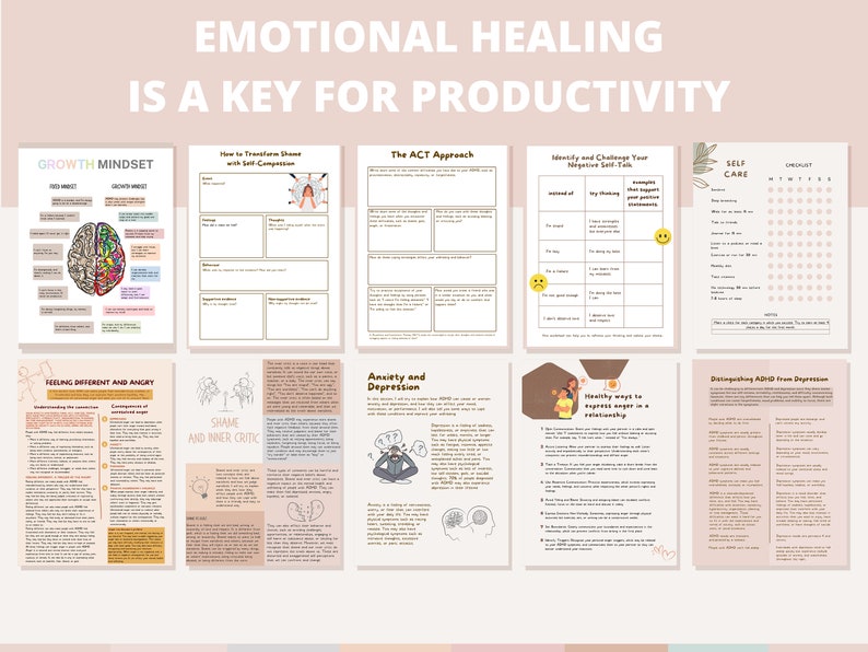 ADHD Iceberg Workbook: Emotional Regulation & CBT (Digital Download) image 6