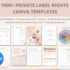 May include: A collection of printable planner templates for Canva. The templates feature a variety of designs, including a weekly planner, a feelings wheel, and a "How to Prioritize Your Life" worksheet. The templates are designed to help users organize their thoughts and feelings, and to track their progress towards their goals. The templates are available for purchase on Etsy.