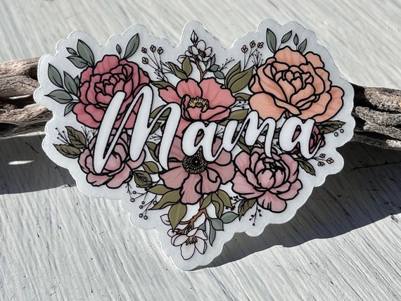 Floral Mama Sticker, Mama, Mama gift, Vinyl Sticker, Free Shipping