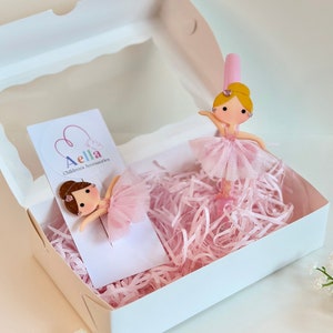 Ballerina Headband and Clip Gift Box - Handmade Hair Accessories - Christmas/Birthday Gift for Children