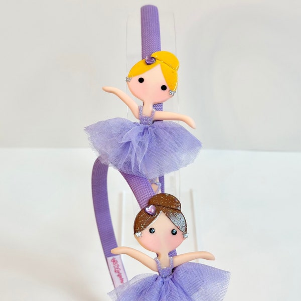 Light purple Ballerina Doll Handmade Tiara for Toddlers and Girls - Hair Accessories for Children - Handmade Headband