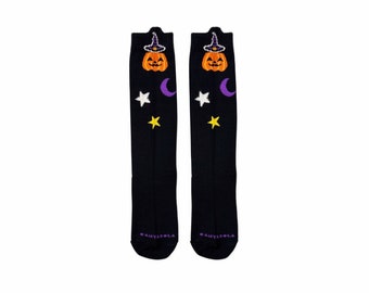 Halloween Cute Print Socks, Kid/Adult Socks, Fun Halloween Socks, Pumpkin print, Spider Web/Spider Socks, Halloween Costume.