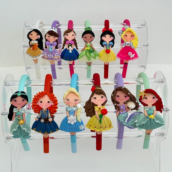 Serre-tête princesse - serre-tête fait main - accessoires de cheveux pour enfants - habillage de princesse - diadème de poupée princes - noeud pour cheveux inspiré de Disney