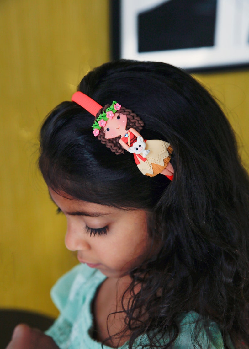 Disney Inspired Princess Headband Handmade Hair Bow Princess Dress Up Princess Crown Doll Hairband Birthday Gift for Kids image 8