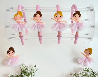 Ballerina Puppe Handgefertigte Tiara für Kleinkinder und Mädchen - Haarschmuck für Kinder - Handgefertigtes Stirnband