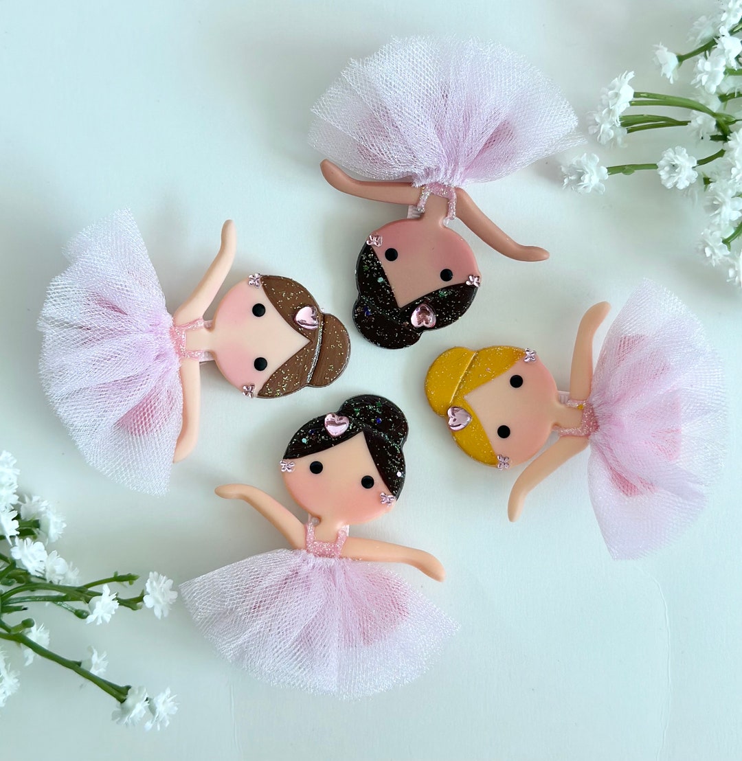 Ballerina Hair Clip Handmade Ballerina Doll Alligator Clip Ballet Hair