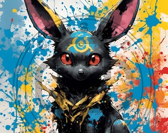 ブラッキー　ポスター ポケモンポスター: ブラッキー - Etsy 日本