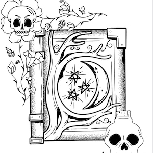 12 Witchy Coloring Pages-mystical Coloring Pages-spiritual Coloring