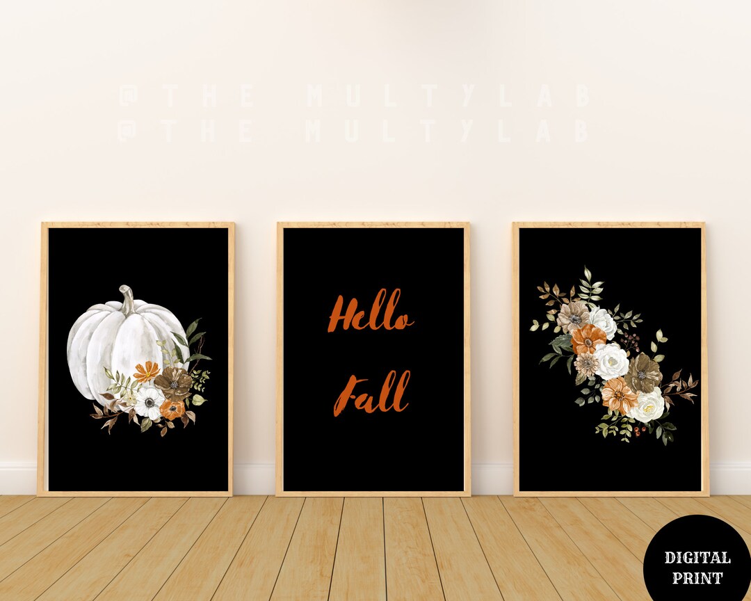 Set of 3 Fall Printables Wall Art Fall Decor Printables Fall Prints ...