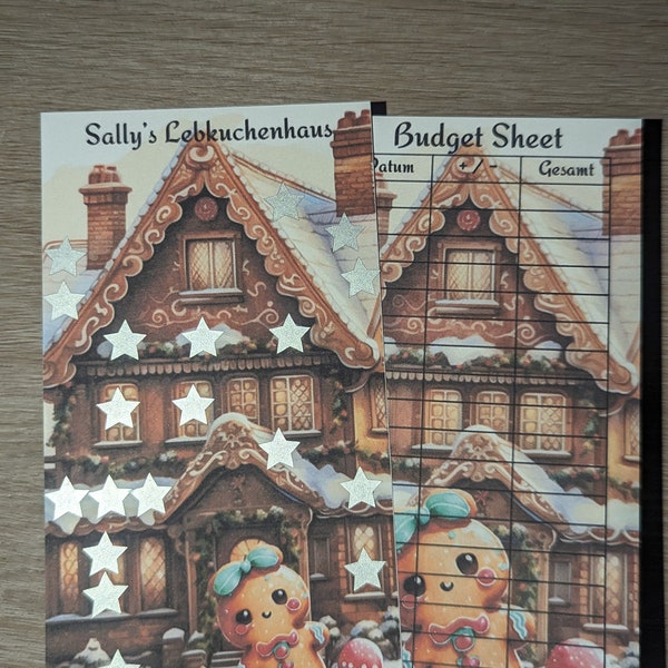 Sally's Lebkuchenhaus - Rubbelchallenge - mit passendem Budget Sheet