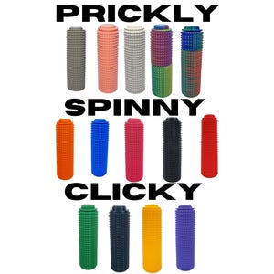Prickly Spinny Click – ADHD Fidget Toy | Spiky Sensory Stim for Autism & Pain Relief | 3D Printed Spinner with Clicker | Labor Tool