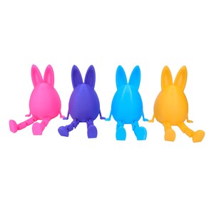 Bunny Egg Pal | 3D Printed Easter Ledge Sitter | Cute Easter Basket Filler & Spring Decor