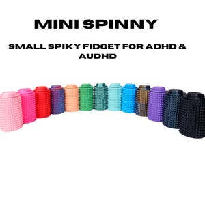 Mini Spinny – Small Spiky Fidget Toy for ADHD & Autism | Pocket Sensory Tool with Clicker | Keychain Fidget | Pain Stimming Relief