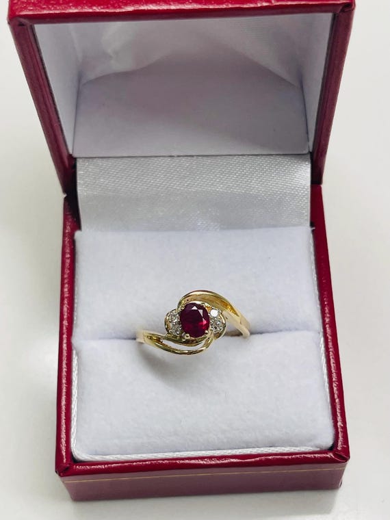 Ruby and Diamonds hand selected and set in 14 KT … - image 8