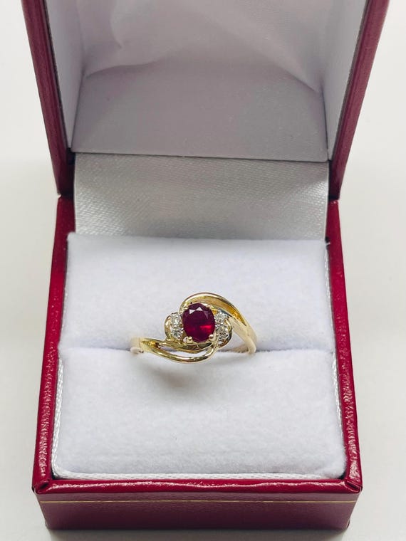 Ruby and Diamonds hand selected and set in 14 KT … - image 7