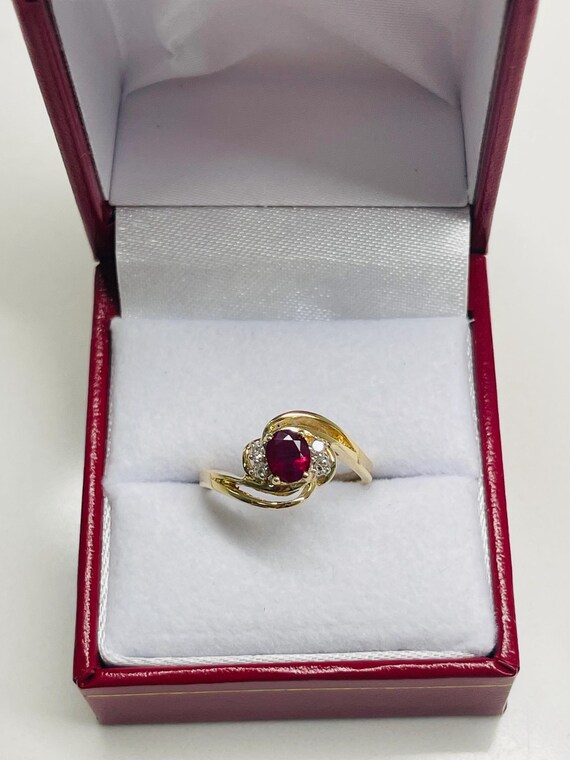Ruby and Diamonds hand selected and set in 14 KT … - image 2