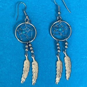 Sterling Silver and Turquoise Dreamcatcher earrings!!