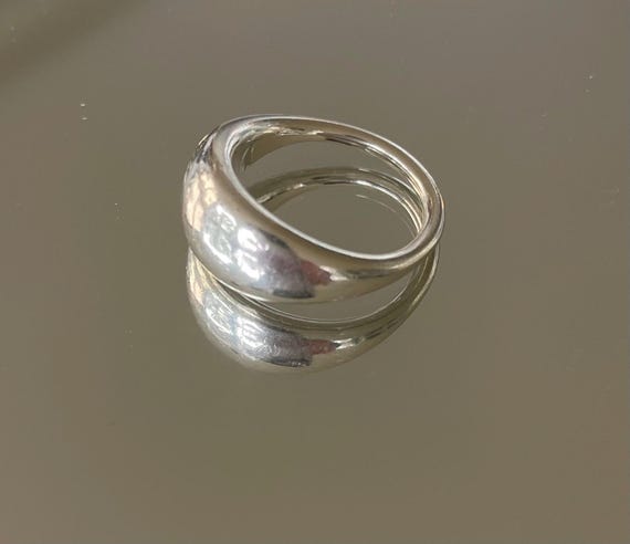 Solid sterling silver dome ring - image 4