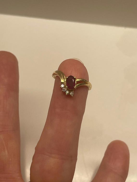 Hand selected Ruby and Diamonds set in unique 14K… - image 8