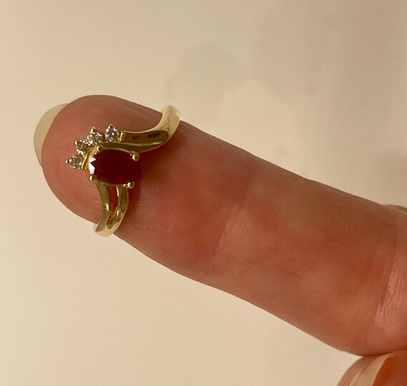 Hand selected Ruby and Diamonds set in unique 14K… - image 4