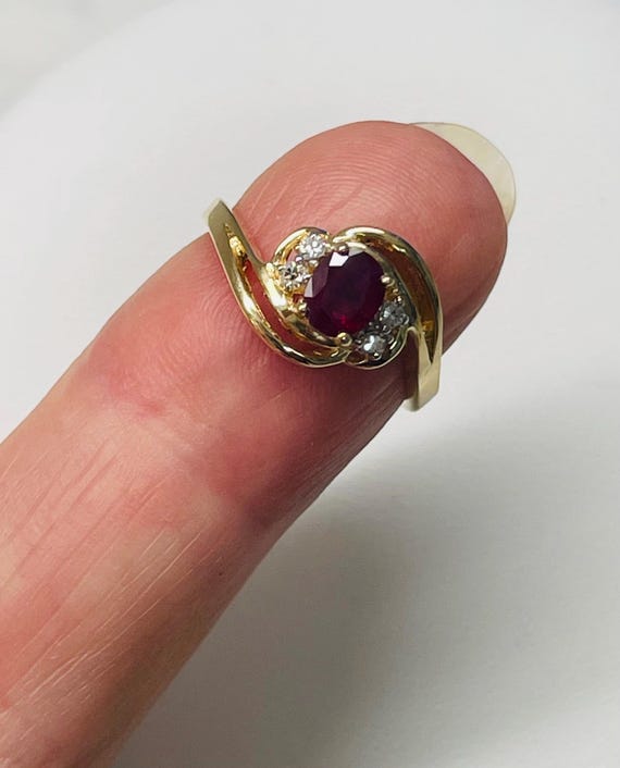 Ruby and Diamonds hand selected and set in 14 KT … - image 10